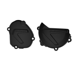 Clutch and ignition cover protector kit POLISPORT Črn