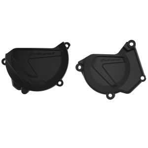 Clutch and ignition cover protector kit POLISPORT Črn